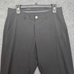 PRIMO Mens Black Flat Front Dress Pants Size 32‎ Short